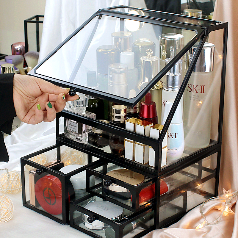 Nordic in Simple Line Skin Card Collection Box Desktop Oriental Cosmetic Makeup Stand