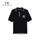 TeenieWeenie Bear Men's Summer Couple Embroidery Contrast Color Short Sleeve Knitted POLO Shirt trendy