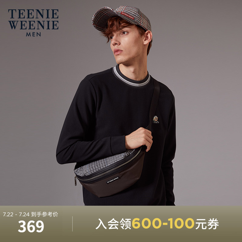 TeenieWeenie Bear men's autumn fashion Winter Plaid oblique cross fanny pack