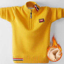 boy's sweater children's new autumn big boy teenager loose bottoming knitwear half turtleneck fleece