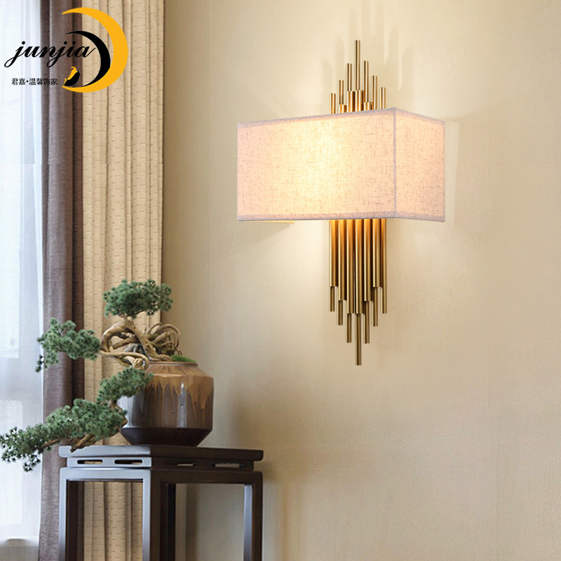 Hotel Engineering Buyi Bedroom Bed Headlights Wall Light Led Modern Brief Cozy Golden Wall Light Aisle Wall Lights-Taobao