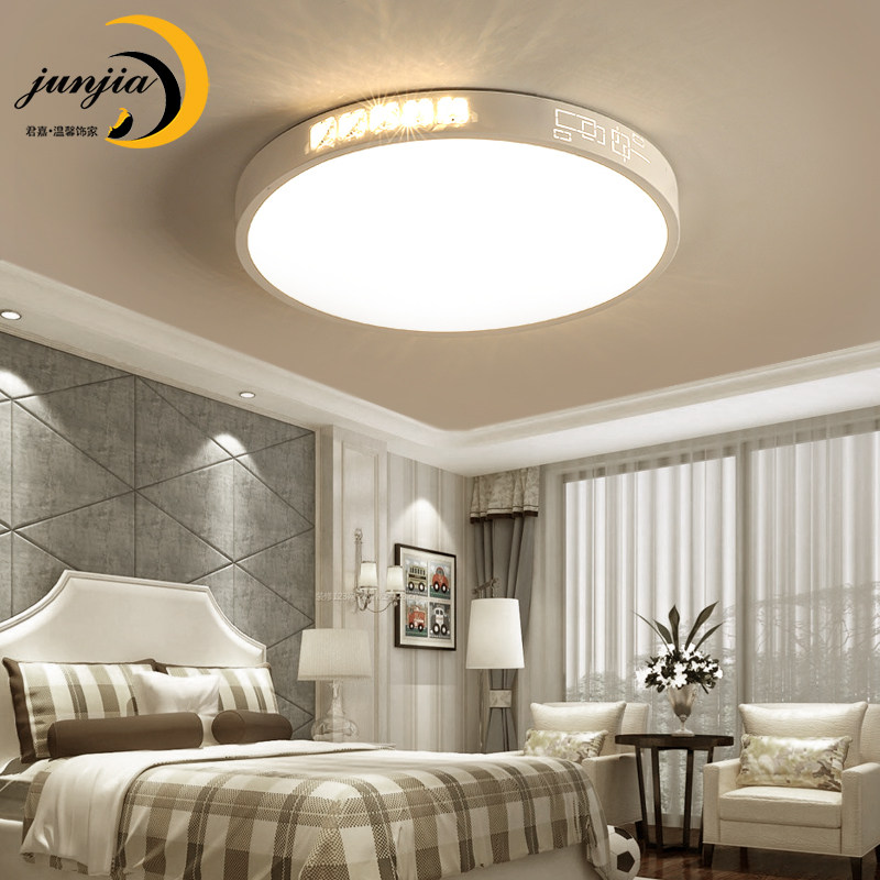 Living room bedroom lamp crystal iron art suction ceiling lamp round rectangular modern minimalist office room cozy lamp