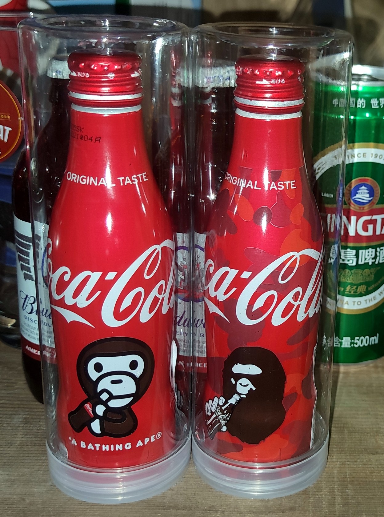 Ape aluminum bottle BAPE x Coca Cola BAPE Japan Coca-Cola joint limited aluminum bottle boomer set