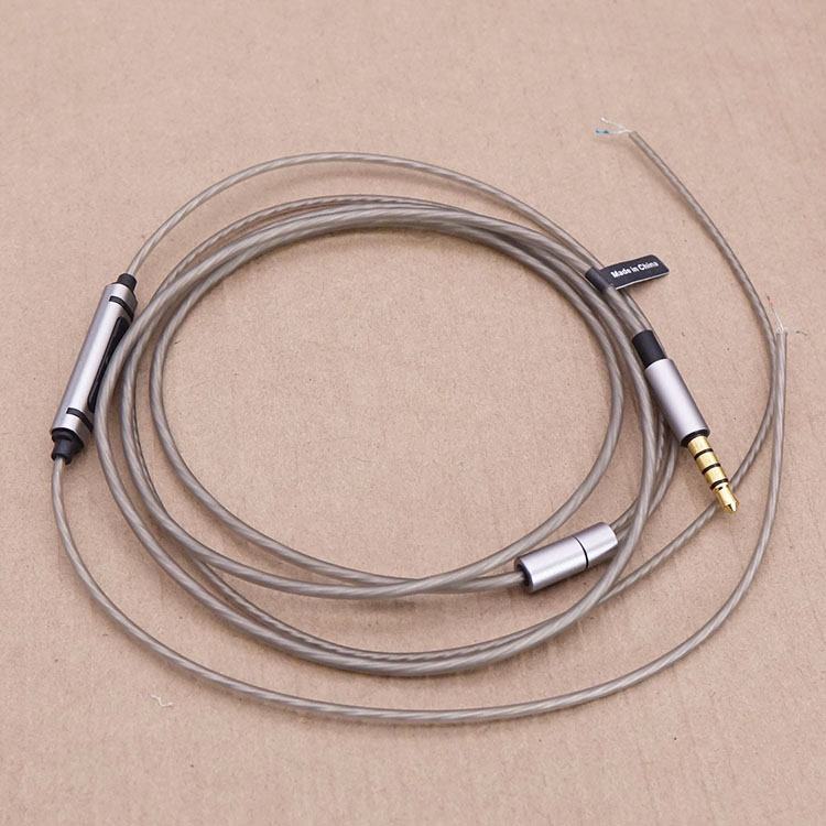 Wire control belt wheat silver-plated headphone cable suitable for BWC5 headphone shell speaker unit wire repair DIY accessories