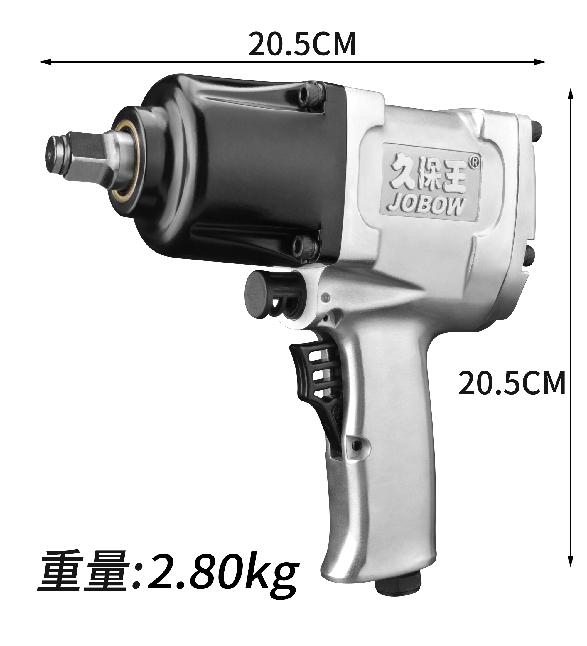 Cờ lê khí nén cấp công nghiệp King Kubo 1/2, pháo gió nhỏ, công cụ khí nén bão mô-men xoắn lớn, sửa chữa ô tô pháo gió tác động 