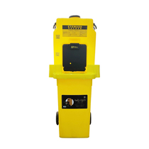 53L L mobile eyewash cart type emergency wall hanging laboratory cart plastic eye punching machine device double port