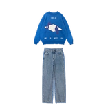 Демисезонный ретро свитер, комплект, в корейском стиле