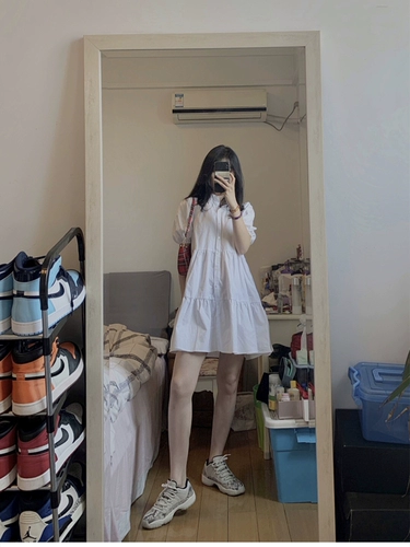 Ретро длинная рубашка для школьников, белая кукла, платье, коллекция 2021, французский ретро стиль, длина миди