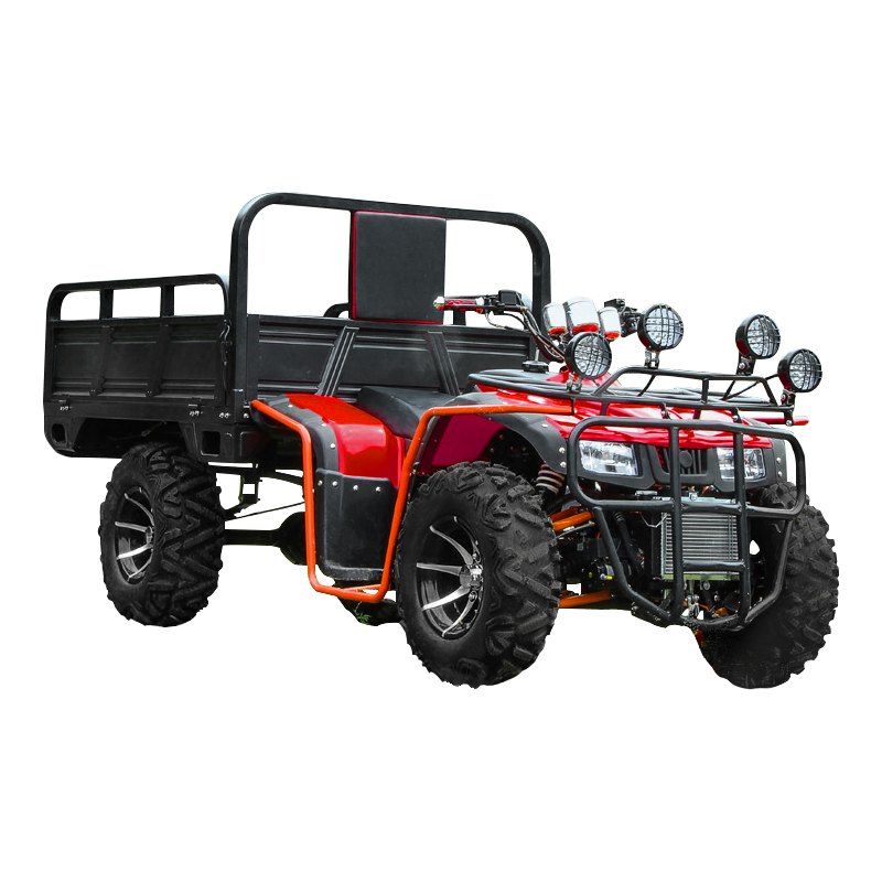 Four-wheel drive big hummer farmer vehicle Wuyang 350cc bucket 1 5 meters dump 12 inch wheel off-road four-wheel motoagricultural vehicle