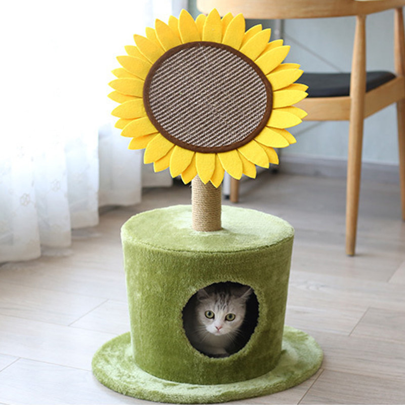 Cat supplies Sunflower cat cat cat toy integrated cat's socket sword wear resistant