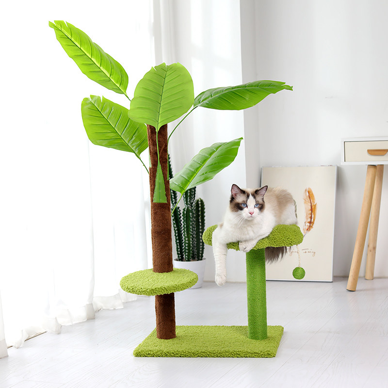 Pet Kitty Cat Supplies Cat Climbing Cat Nest Plantain Tree Cat Grabbing Frame Cat Tree One-piece Cat Catch Board Kitty Cat Toy