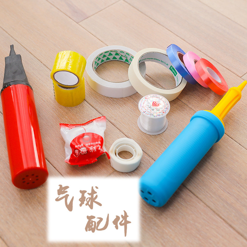 Wedding room decoration balloon chain plum clip hand push pump foot inflatable double-sided dispensing ribbon knotter accessories