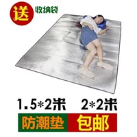 Pad chống ẩm đơn đôi 3-4 người dày mat phim nhôm pad cắm trại lều ngủ ngoài trời gấp mat dã ngoại - Thảm chống ẩm / Mat / Gối thảm picnic gấp gọn