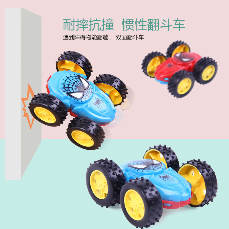 New product Inertial Double-sided Flip Bucket Car Resistant 360 toy car to children's gift toy ground stall hot pin