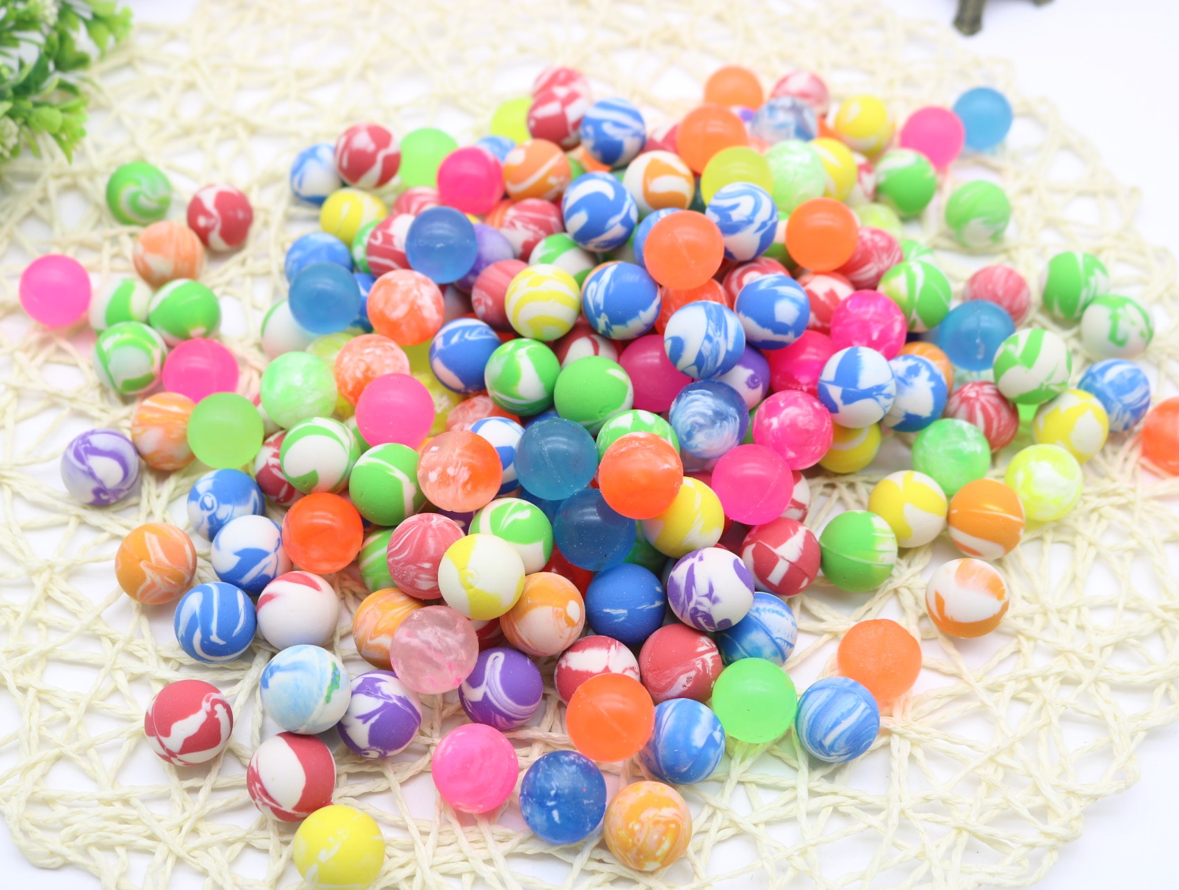 No. 22 diameter 2cm mini - band rubber ball solid bounce ball , children floating transparent rubber bounced