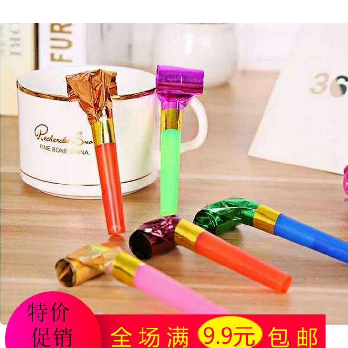 Children's whistle blowing dragon toddler toy small prize birthday gift holiday gift christmas blowing blowing roll blowing long arm