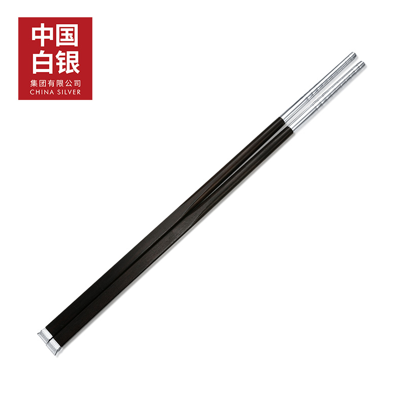 China Baiyin Group 2022 New Ebony Wood Sterling Silver 999 Silver Chopsticks Pure Silver Household Tableware Soviet Style - Taobao