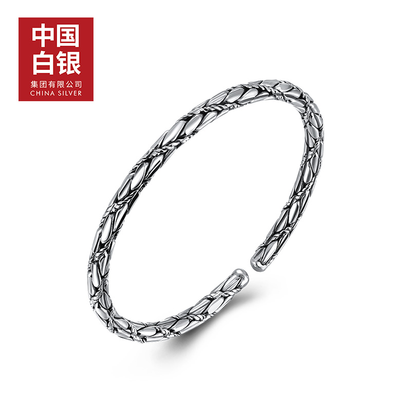 Chinese silver dragon line the new pint of foot silver 999 silver bracelet pure silver opening dragon squalid bracelet net red