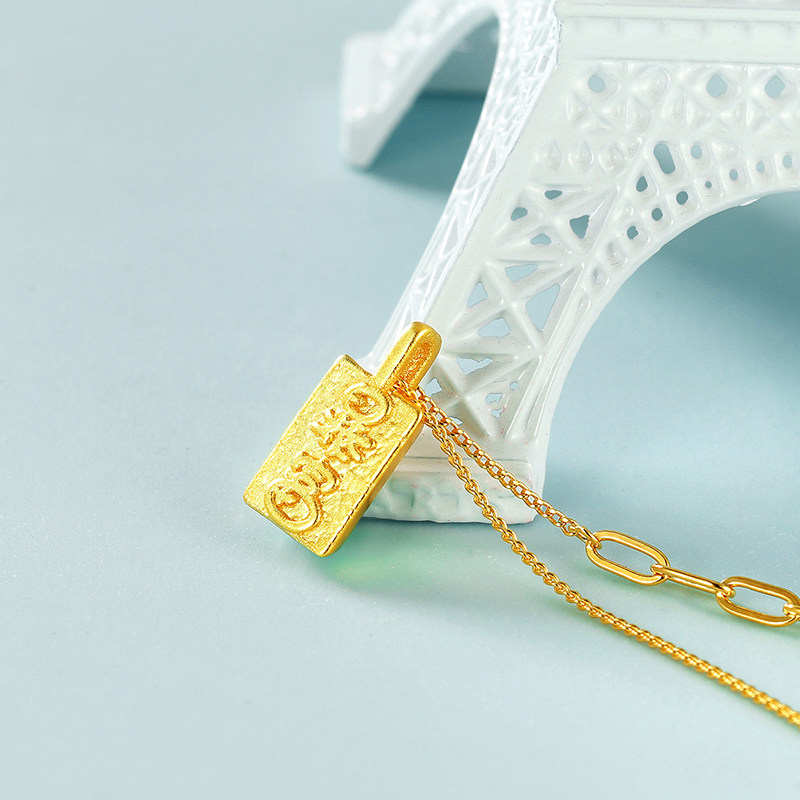 中国白银 暴富小金条 925银套链项链 天猫优惠券折后￥99包邮（￥199-100）赠足银金箔