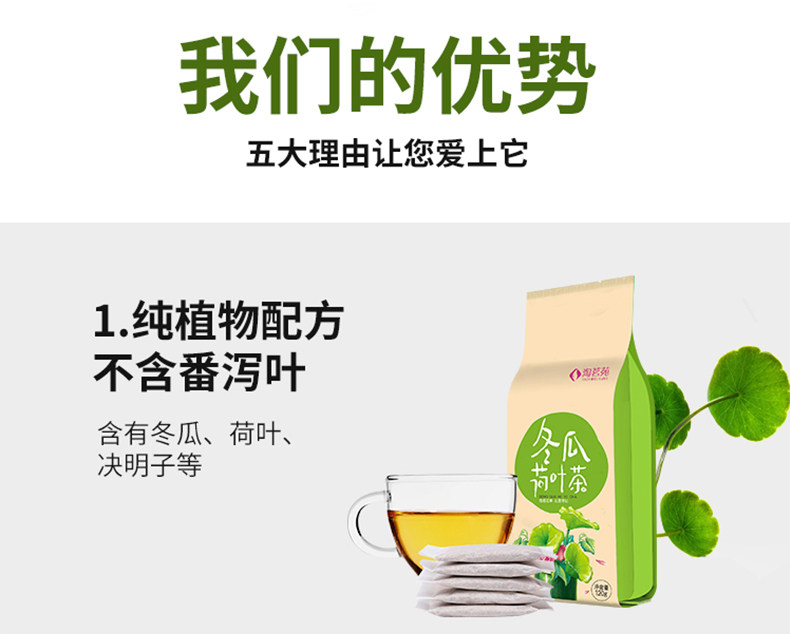 丸颜堂 淘茗苑冬瓜荷叶茶 120g/30包 图3