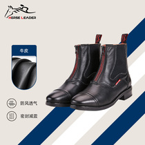 Spring and autumn abrasion-resistant and breathable children riding boots female imported cow leather equestrian shorty boots Mens outfit Riding Clothing Women