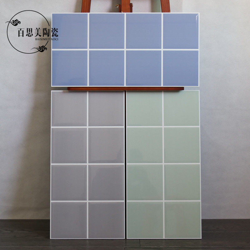 Nordic Bread Brick 300x600 Blue Grey Green Color Plaid Glazed Face Tile Balcony Kitchen Make-up Room Wall Brick