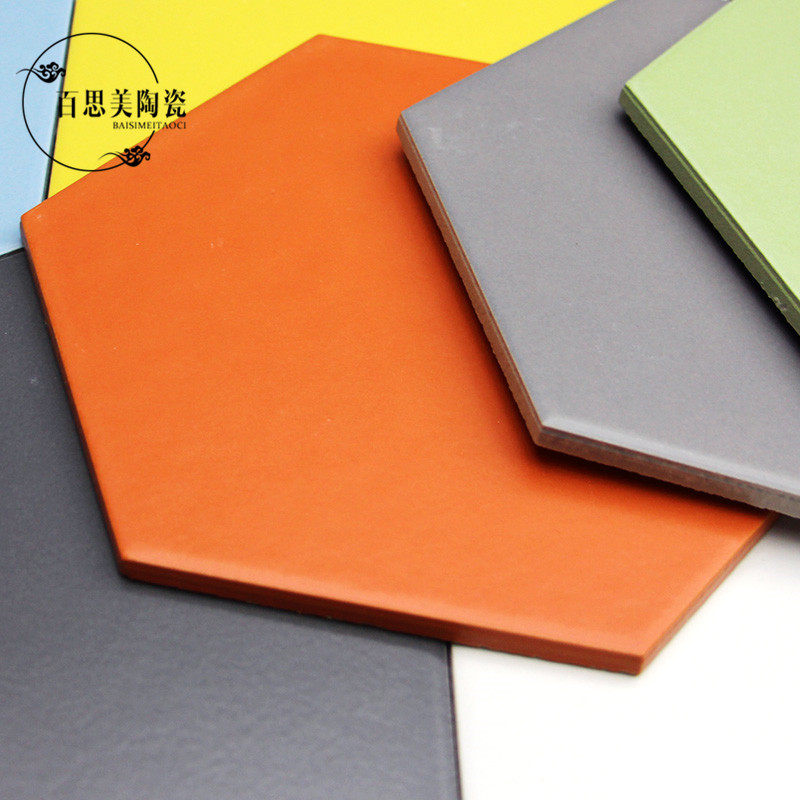 Modern simple pure hexagonal brick hexagonal tile anti - slippery tile 200x230 bathroom anti - slippery floor tile tiles