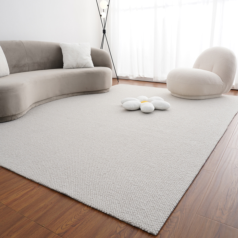 New Zealand wool solid color Japanese living room high-end plain carpet Nordic modern simple minimalist bedroom carpet customization