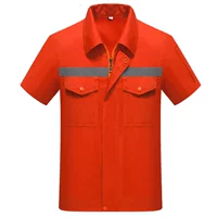 Zipper Orange Grey Strip (Short -Sleeved One Top)