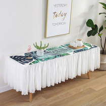 Nordic light luxury coffee table tablecloth Fabric lace Coffee table cover All-inclusive rectangular simple table mat living room household