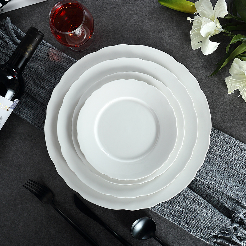 Nordic style seawater ceramic western plate steak plate household soup plate fish plate soup bowl rice bowl breakfast plate new product