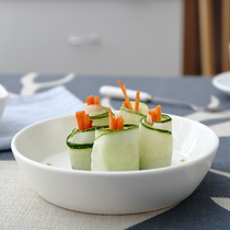 Household ceramic square sauce dish pure white round side dishes hot pot ingredients seasoning dish dish snack plate new product