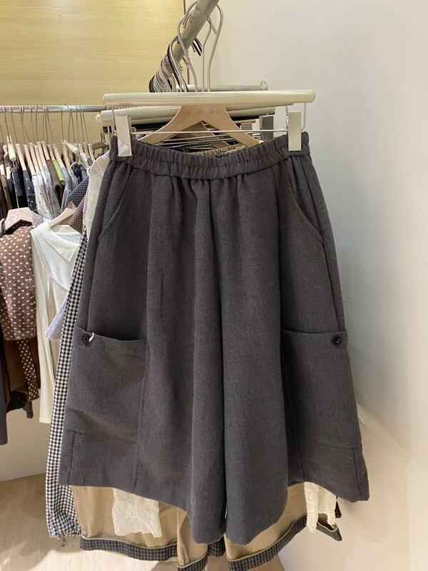 2026 Autumn New Korean Style Loose Slimming Versatile High-Waisted Woolen Cropped Pants 2026 Autumn New Korean Style Loose Slimming Versatile High-Waisted Woolen Cropped Pants