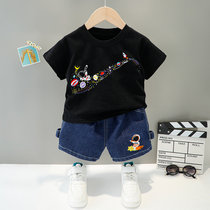 Boy suit Summer fashion 2 Childrens clothes 3 Childrens clothes Baby net red children one-year-old male baby summer clothes