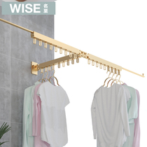 Mingzhi folding clothes rack Balcony wall-mounted window invisible clothes rack Household indoor telescopic clothes rack artifact