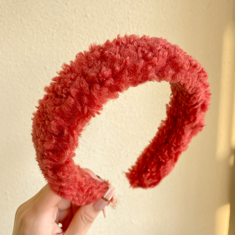 images 12:High-level lamb hair hoop shampoo face-washed head hoop high skull head anti-skid blade card new hair tie in 2022