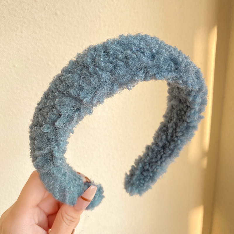 images 7:High-level lamb hair hoop shampoo face-washed head hoop high skull head anti-skid blade card new hair tie in 2022