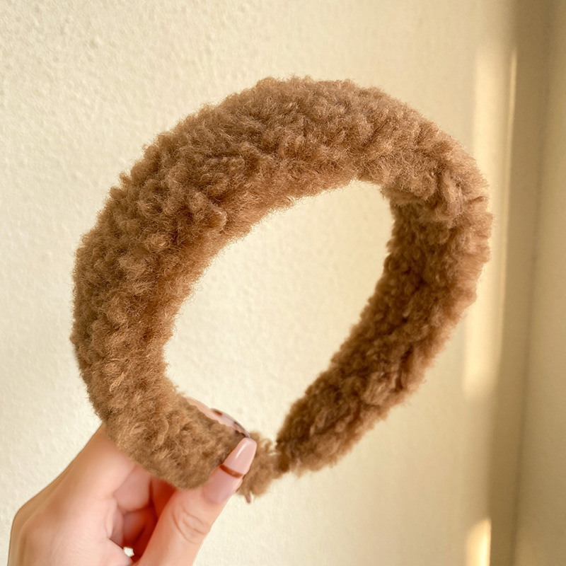 images 4:High-level lamb hair hoop shampoo face-washed head hoop high skull head anti-skid blade card new hair tie in 2022