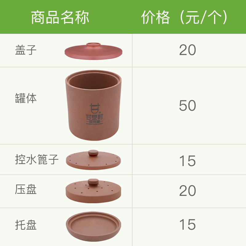 Ganquan Village Bean Sprout Jar Accessories Pat Front Contact Customer Service Confirm Size