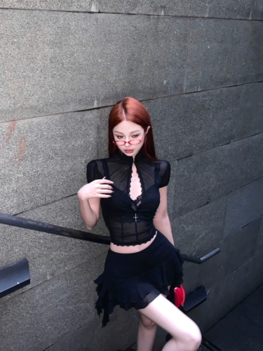 Черный комплект, кружевной лонгслив, милая летняя юбка, 3 предмета