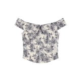 Сексуальная летняя футболка с коротким рукавом, короткий корсет, облегающий крой, открытые плечи