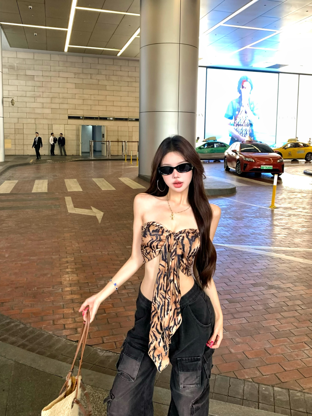American Style Spicy Girl Leopard Print Backless Tube Vest Women Summer Sleeveless Chest Wrap Design Pure Desire Ribbon_voghion.com