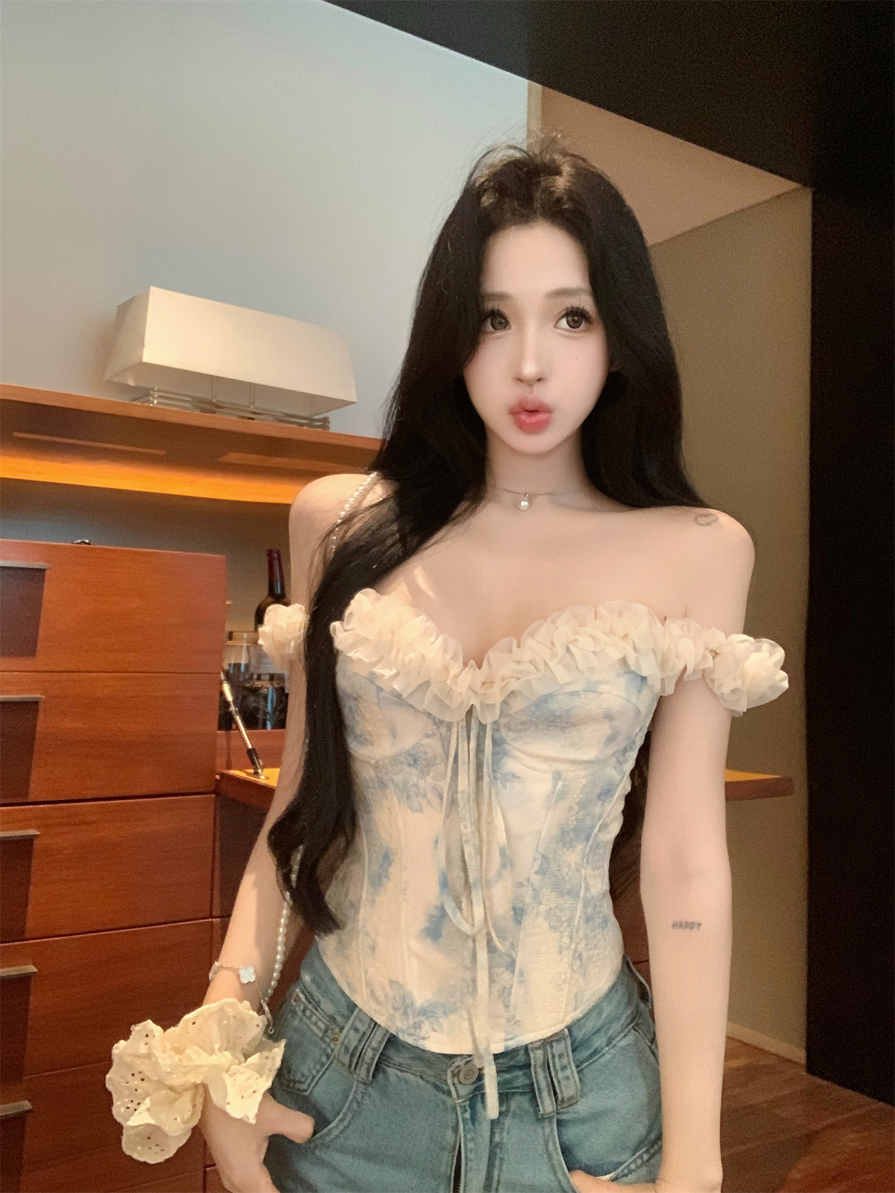 Canotta a tubo in rete patchwork Pure Desire Style da donna, estiva, con reggiseno a spina di pesce, interno, top sexy per ragazze sexy, esterno_voghion.com