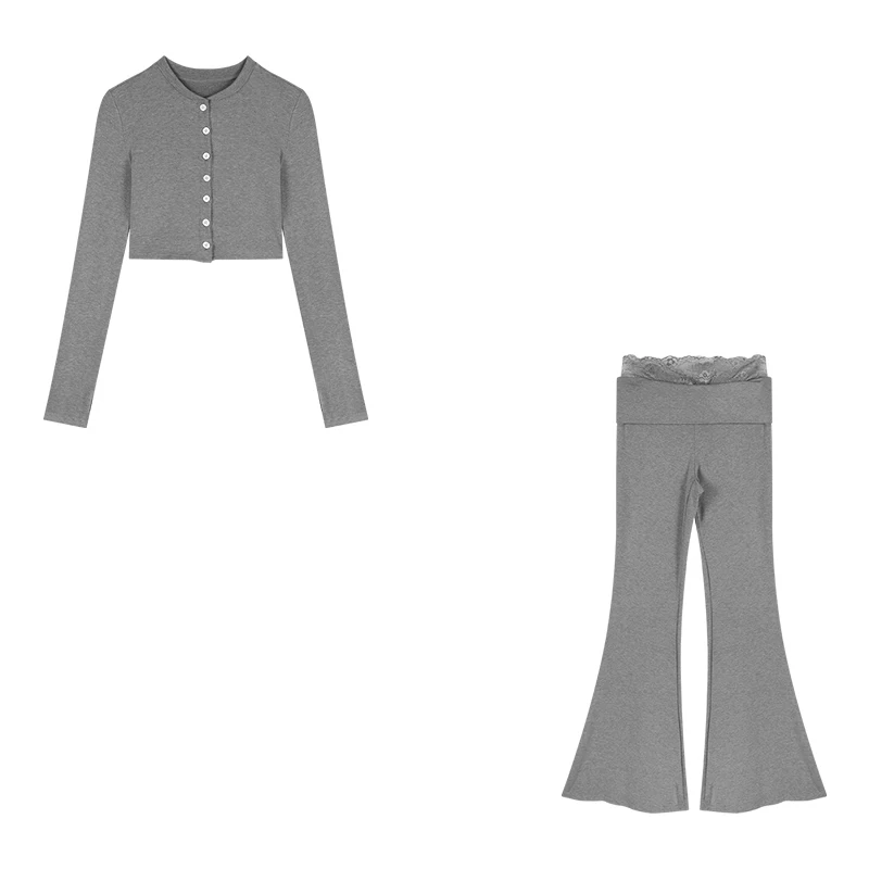 Сексуальный комплект, короткий длинный рукав, мегапон, брюки, slim fit, высокая талия