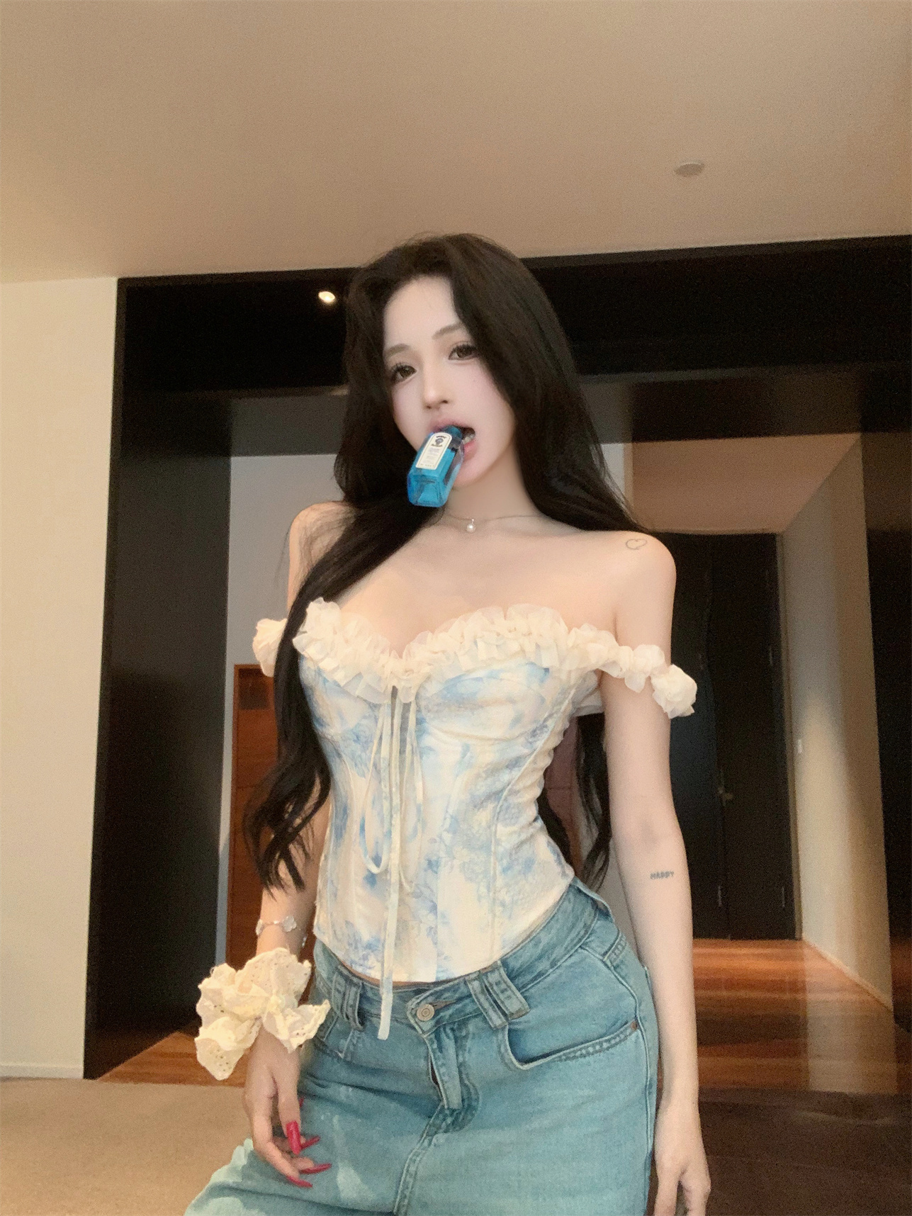 Canotta a tubo in rete patchwork Pure Desire Style da donna, estiva, con reggiseno a spina di pesce, interno, top sexy per ragazze sexy, esterno_voghion.com