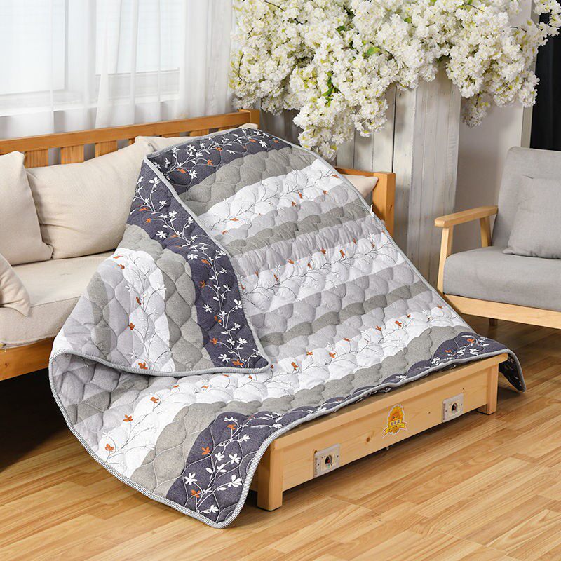 Baked fire by winter electric stove cover simple and comfortable breathable plus velvet thickened cotton roast fire box special quilt home warm