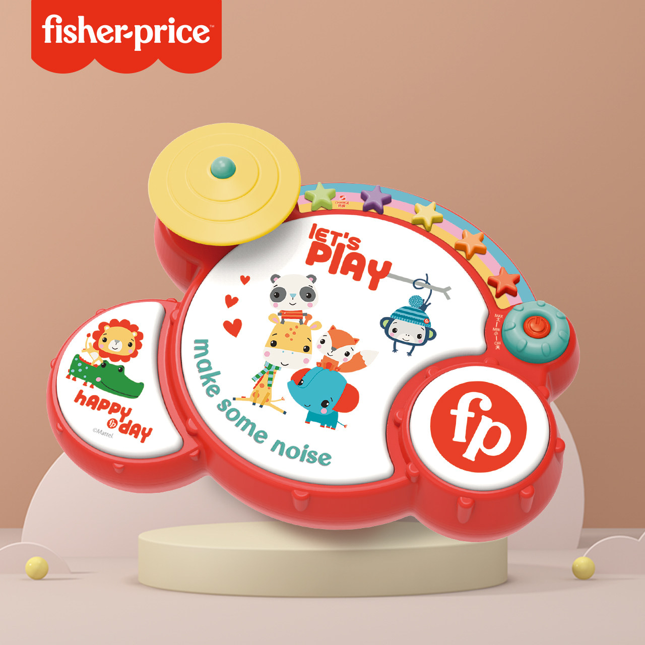 Fisher hand slapped drum baby drums 0-1 1-2 years 6-12 More than 6-12 months Puzzle Children's Baby Beats a Drum Toy