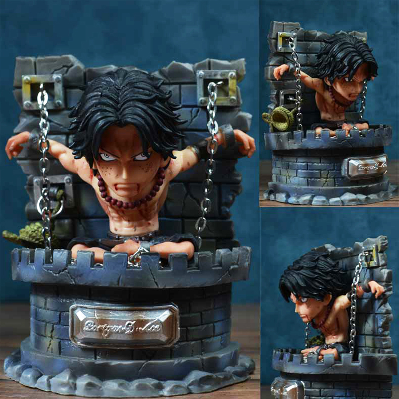 Onepiece tay mô hình lửa nắm tay Ace Ess văn phòng anime sinh nhật món quà trang trí búp bê - Capsule Đồ chơi / Búp bê / BJD / Đồ chơi binh sĩ mo hinh anime