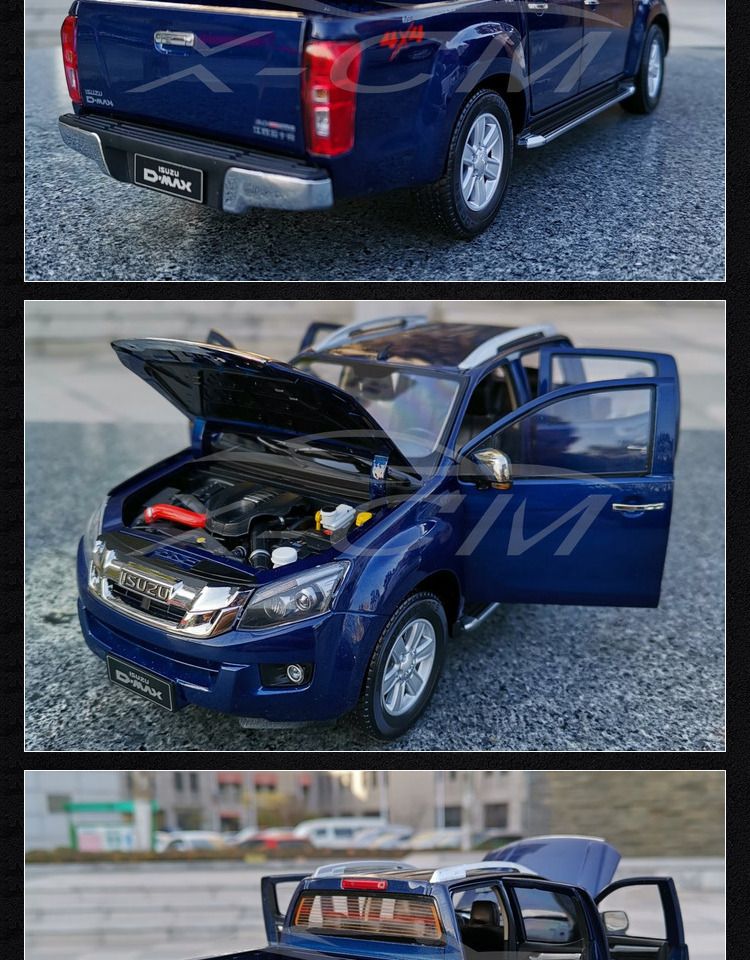 Thẻ ISUZU 1:18 DMAX mô hình ô tô d-max mô hình xe hợp kim mô phỏng da phiên bản đèn phanh cao - Chế độ tĩnh