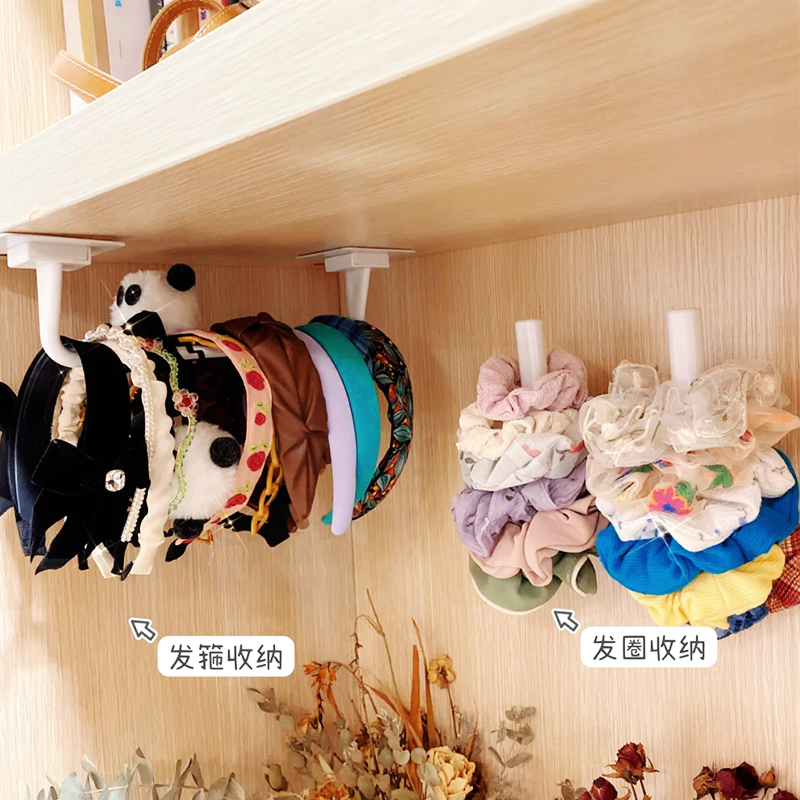 Hair ring Hair ring Hair band storage shelf No hole jewelry rack Multi-function hair accessories storage strong ins shelf Dormitory